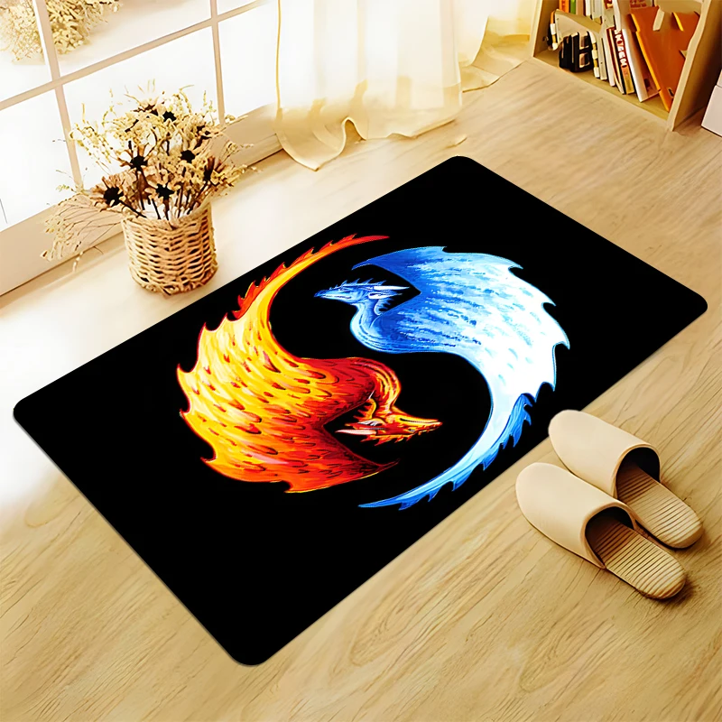 Modern Chinese Tai Chi Bagua Yin Yang Area Rug Living Room Carpet for Children Play Home Deco Floor Mat E-sports Chair Carpets