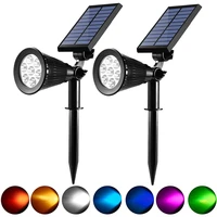 7led outdoor solar lawn light ip65 waterproof garden landscape spotlight lamp for wedding holiday home party patio lighting deco
