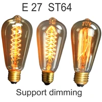 st64 led 40w dimmable gold filament bulb e27 light 220v vintage edison lamp retro gold glass appearance decorative lighting