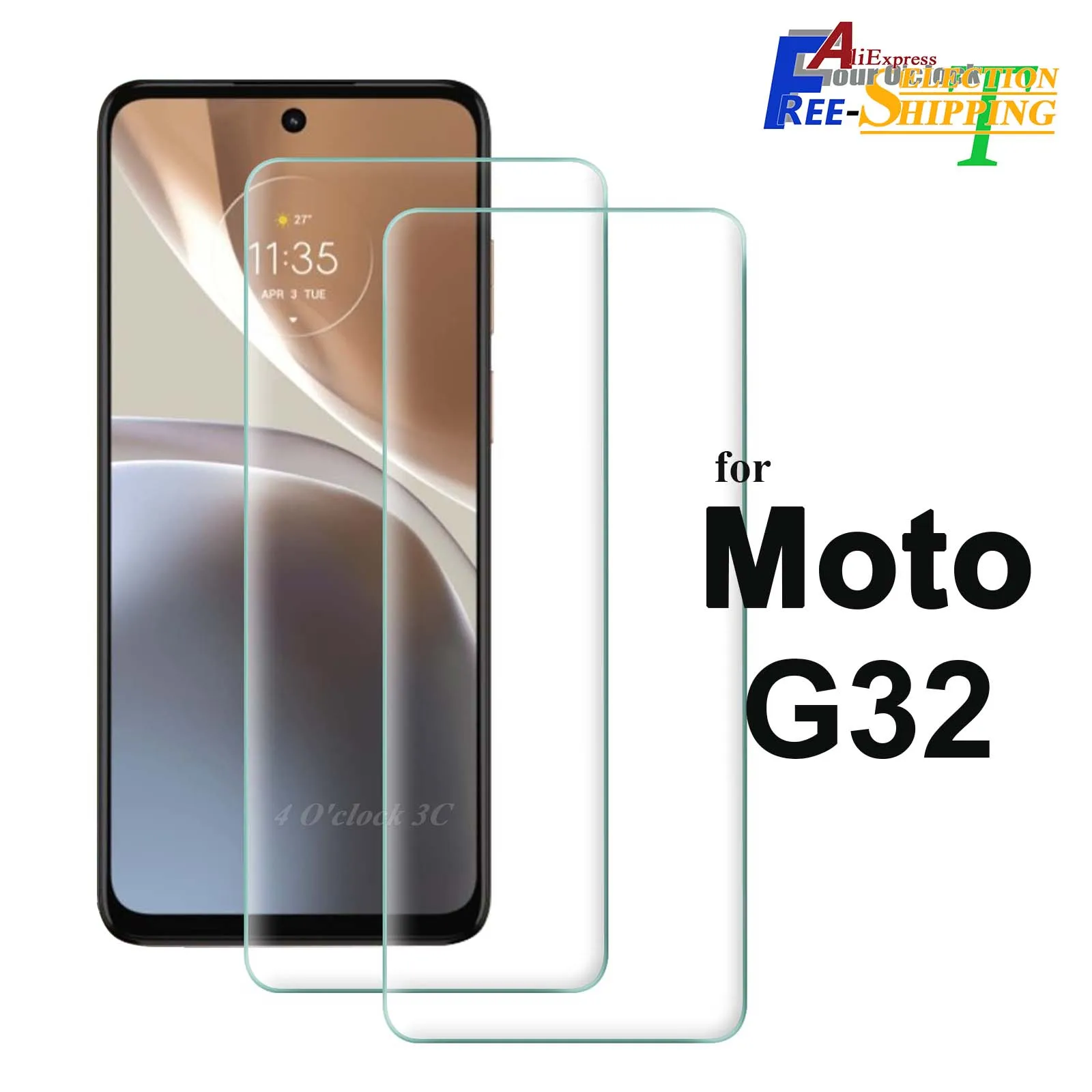Фото Для Motorola Moto G32 закаленное стекло Защитная пленка для экрана Crystal Mica 9H Защитная HD прозрачная защита от царапин №1