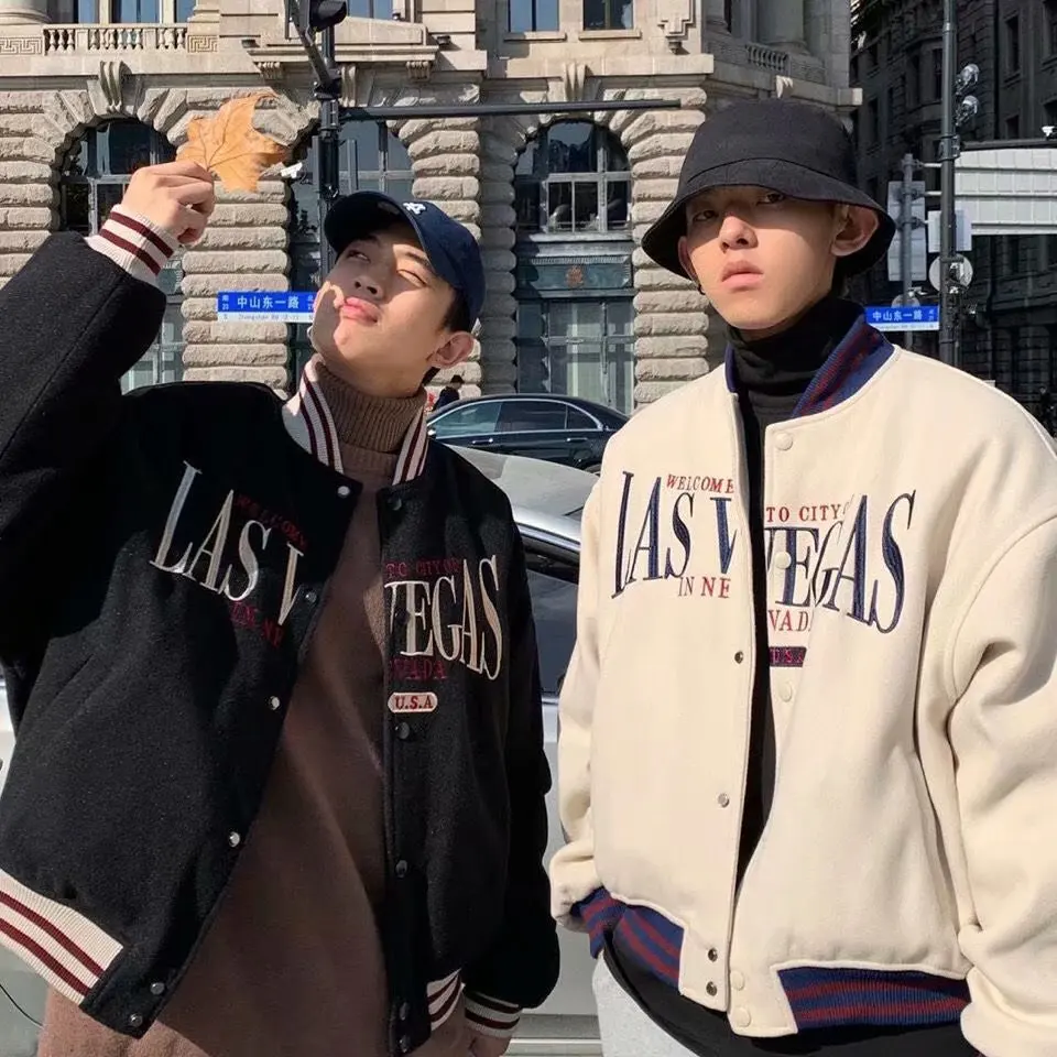 

Baseball Uniform Jacket Man Sweatshirts Fashion Retro Clothes Streetwear Oversized Coat 2021 Spring and Autumn Sudaderas Hombre