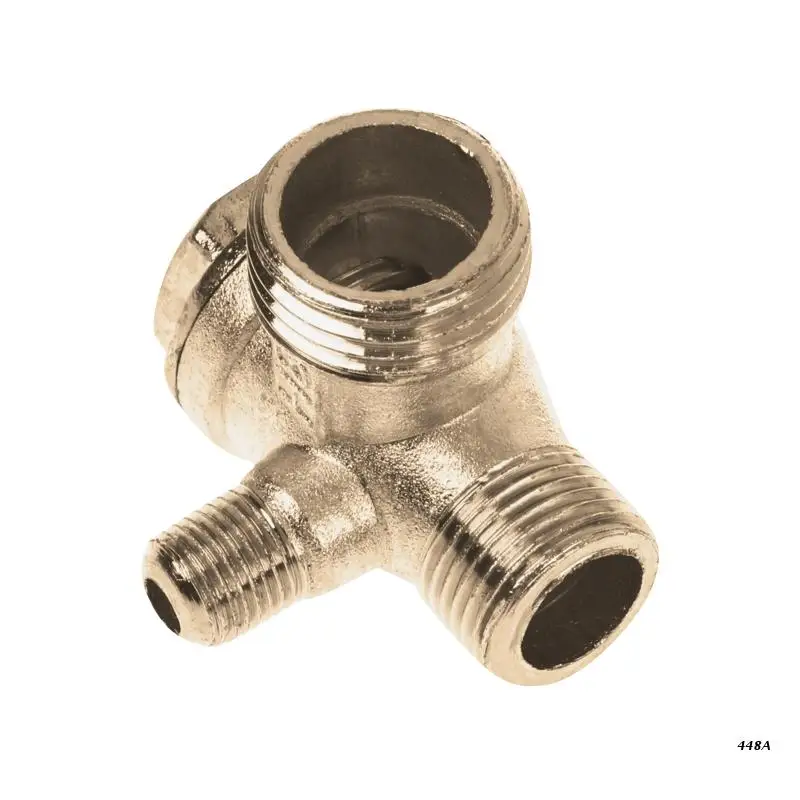 

3 Ways Air Compressor Check Valve Male Threaded 90 Degree Copper Check Valve Pipe Joint Tool Tube Connector Durable