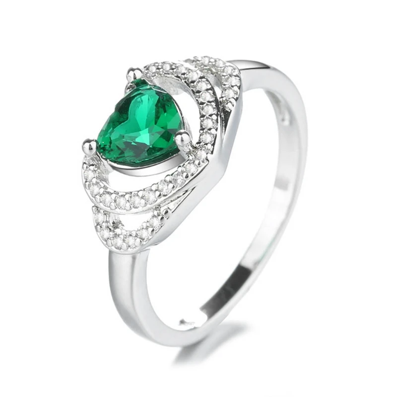 

Cosplay Costume Alloy Ring Green for rhinestone Heart Ring Gifts for Anniversary