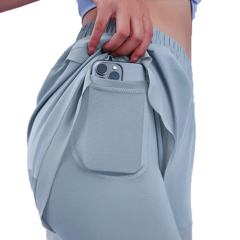 Женские леггинсы для бега Aiithuug с карманами и высокой талией 2 в 1, штаны для йоги, широкие леггинсы для бега, тренажерного зала, гольфов Женские леггинсы для бега Aiithuug с карманами и высокой талией 2 в 1, штаны для йоги, широкие леггинсы для бега, тренажерного зала, гольфов