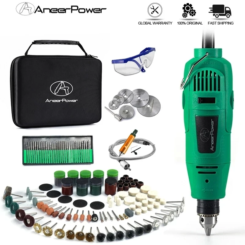 260 Вт стильная миниатюрная электрическая дрель «сделай сам», гравер, 5 позиций, переменная скорость для дрели Dremel, вращающиеся инструменты, миниатюрная режущая шлифовальная машина и т. д.