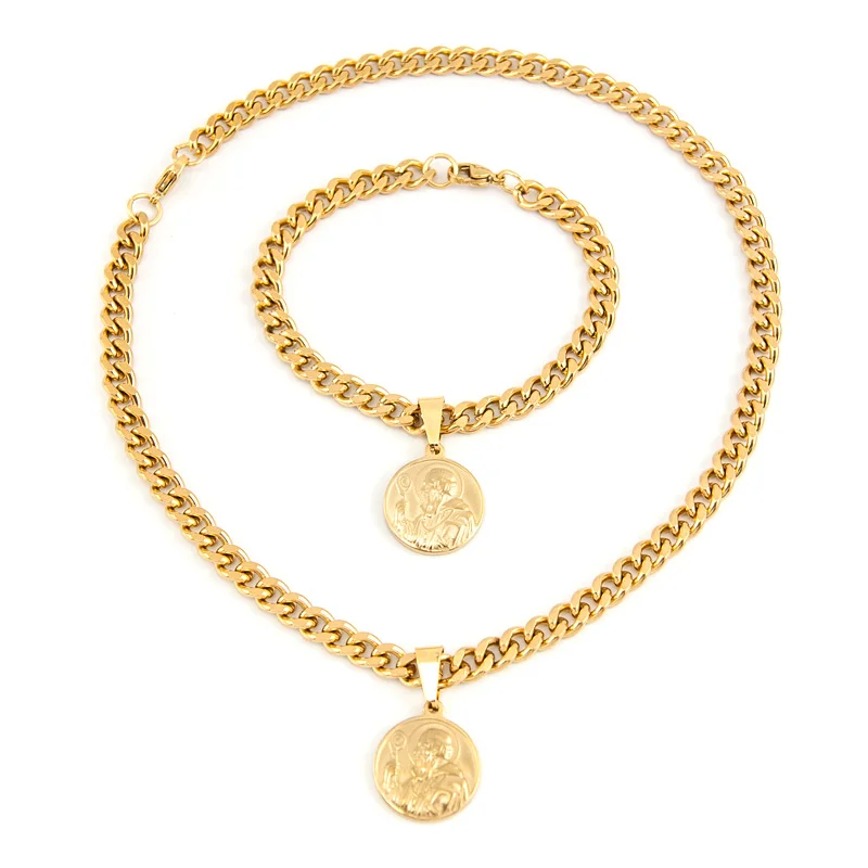 Браслеты San Benito из нержавеющей стали для мужчин и женщин изящные панцирные