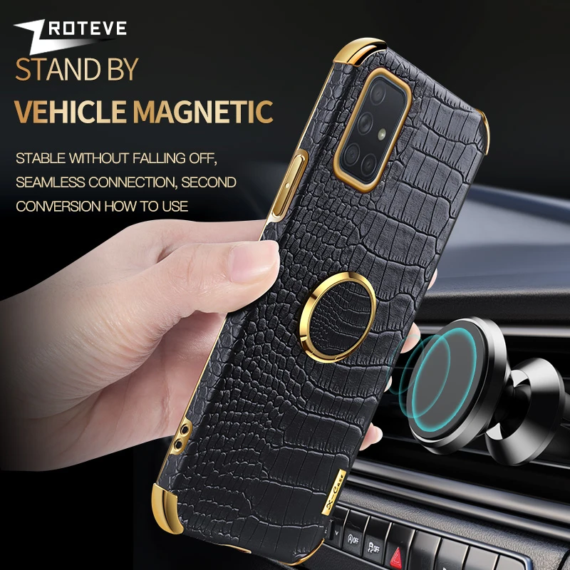 A71 Case ZROTEVE Crocodile Pattern Leather Cover For Samsung Galaxy A51 A31 A41 A21S A32 A52 A72 A13 A23 A33 A53 A73 M52 Cases