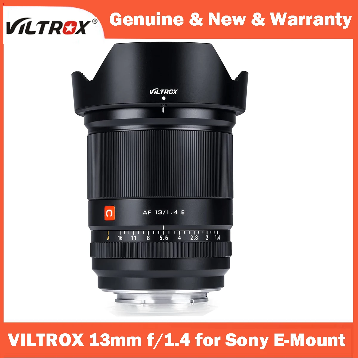 VILTROX 13 мм f/1,4 F1.4 Sony E Mount Ультра широкоугольный фотообъектив для Sony E-Mount Camera APS-C a600 a6600 a6100 a6000 a7