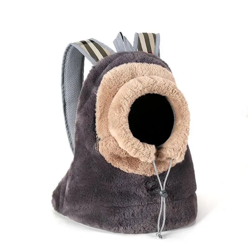 

Portable Breathable Cute Winter Cat Chest Outcropping Soft Plush Shoulder Warm andx Hight Quality Pet Bag Cat Supplies