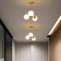nordic ring ceiling lights creative glass ball pendant lamps for living room bedroom corridor bar hotel decoration chandelier