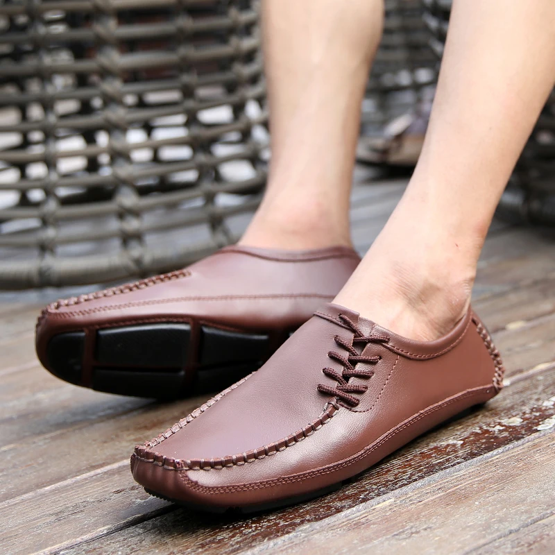 

Italian Luxury Brand Mens Loafers Moccasins Breathable Slip on Lazy Driving Shoes Flats Lightweight Men Casual Shoes Big Size 47