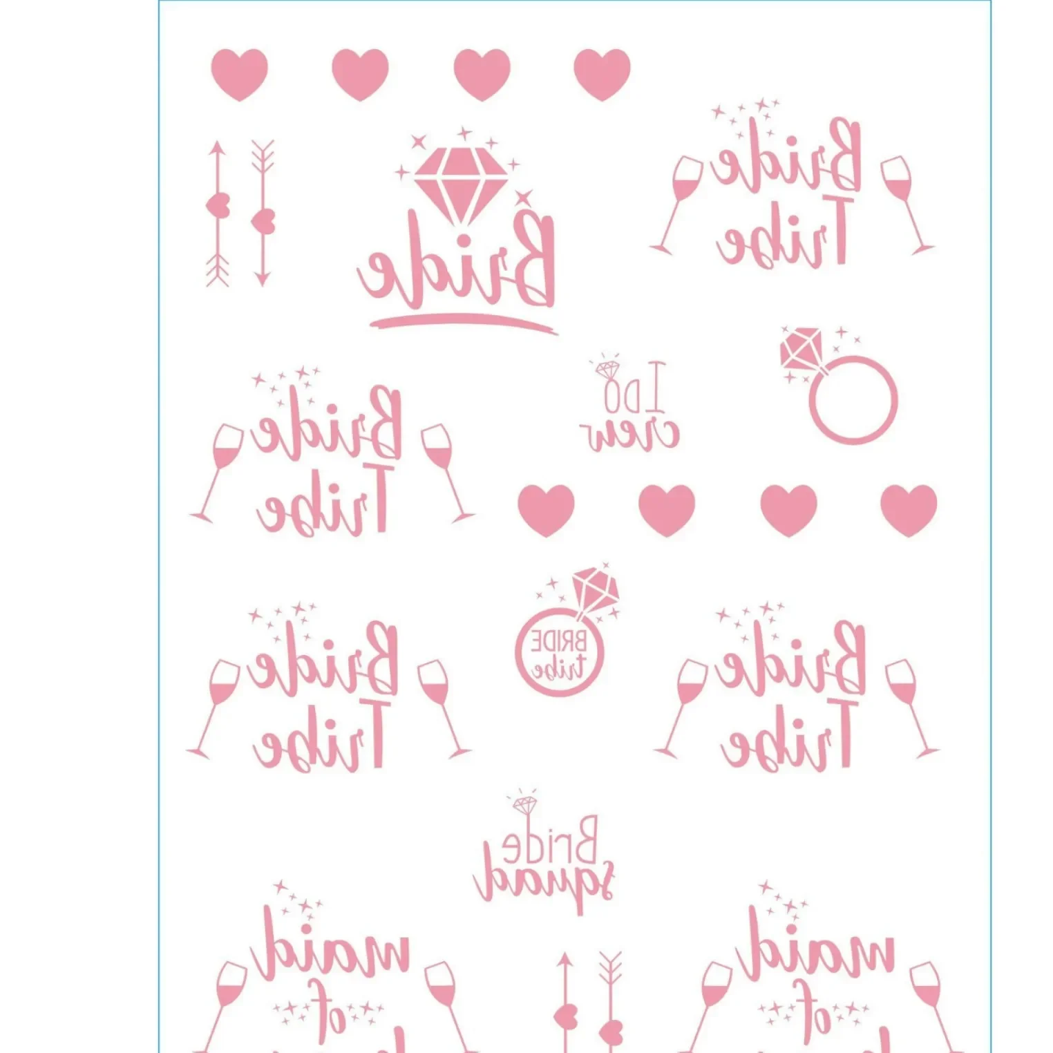 

Временные татуировки для вечеринок, розовое золото