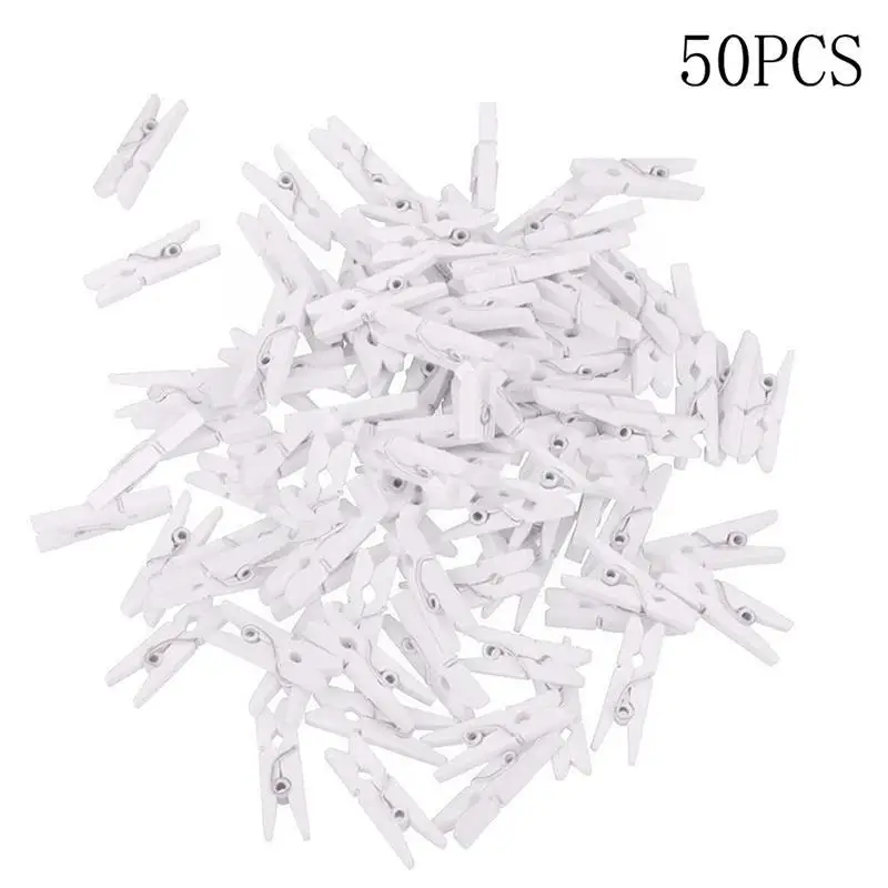 

50pcs Mini Wooden Clothes Pegs Natural Wooden Clothes Clips Pin Clothespin Paper Office Photo Pegs Clips Decoration Peg Sch H9l9