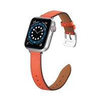 genuine cow leather loop bracelet compatible with 44mm 42mm 38mm strap watch replacement for iwatch series 7 6se 5 4 3 2