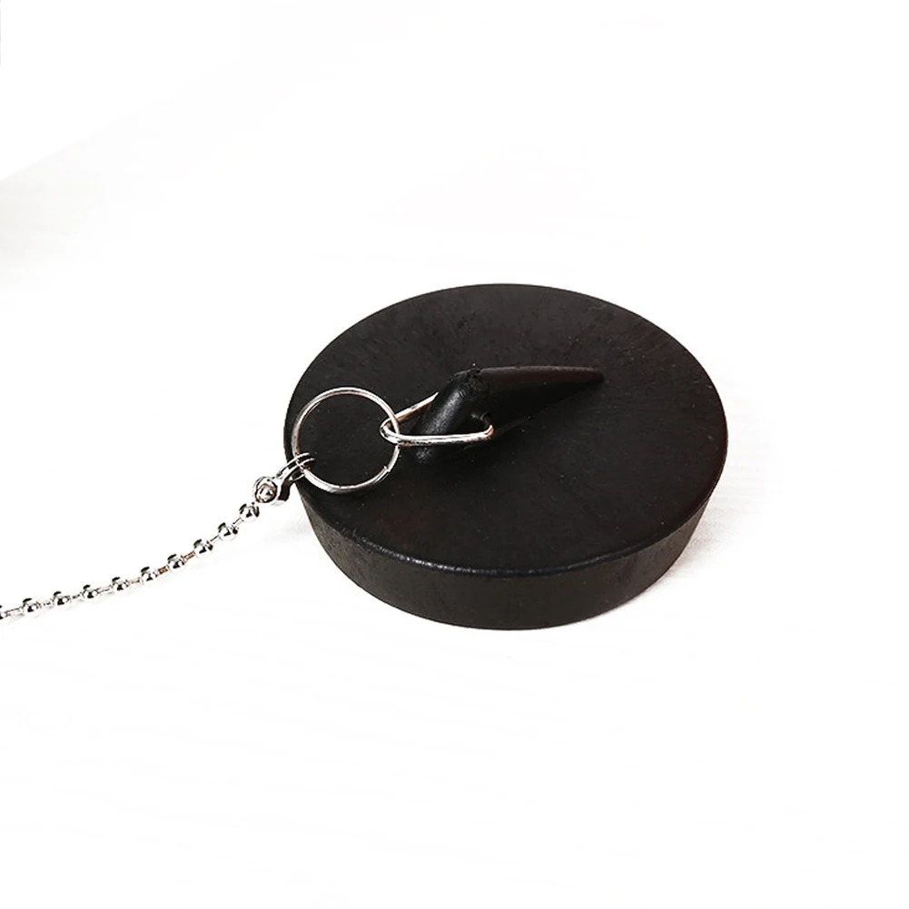 

With Chain Bathroom Kitchen Sink Plug Basin Tool Anti-leakage Mop Pool Home Bathtub Stopper Soft Rubber Cute Easy Use Durable