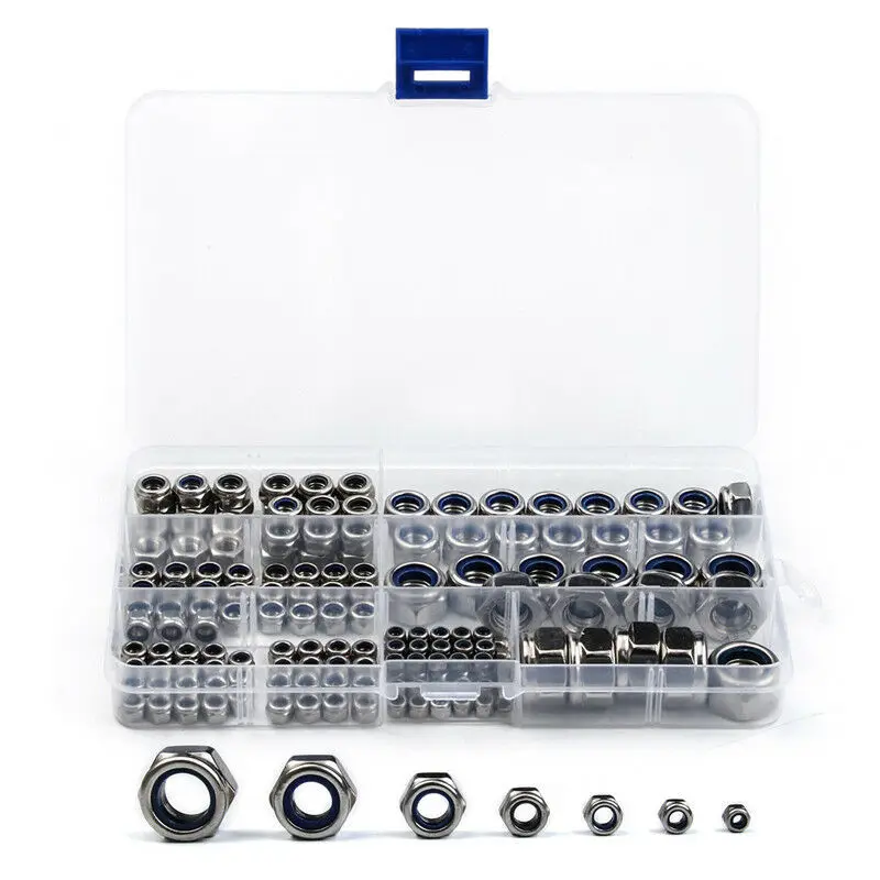 

Lock Nuts Inserts M3 M4 M5 M6 M8 M10 M12 Nylon Fasteners Stainless Steel Bolts