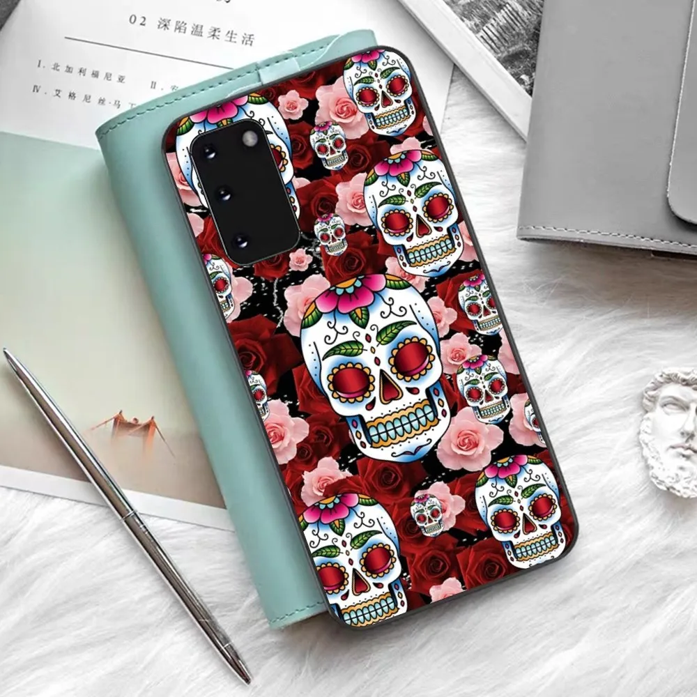 Чехол для телефона с узором жуткого черепа Samsung S 9 10 20 21 22 23 30 24 Plus Lite Ultra FE S10 Fundas