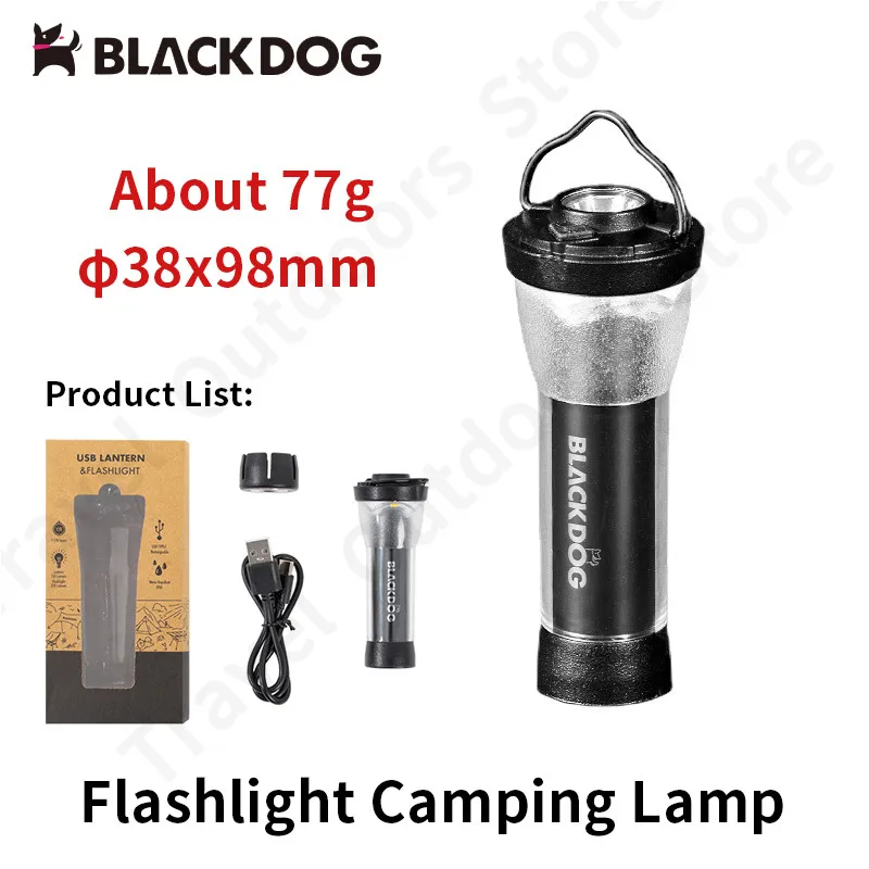 

Naturehike-BLACKDOG наружный IPX4 водонепроницаемый ручной светильник 77 г ультра светильник 2 в 1 светильник для вспышки тент подвесной аварийный свет...
