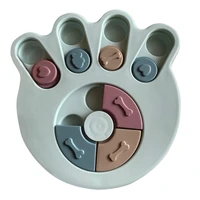 smart dog puzzle toys puppy treat dispenser interactive dog toy specially designed for training treats footprint shape