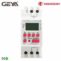 free shipping geya thc 30a 20a 16a electric digital timer switch programmable ac dc 12v 24v 110v 220v 240v electronic timers