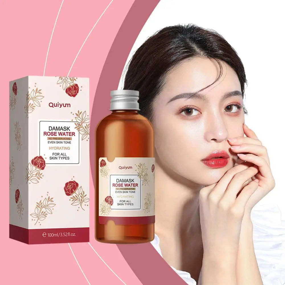 100ml Face Care Rose Water Nourishing Skin Improve Aging Skincare Products Korean Dullness Toner Facial Damask Anti Hydroso L5T7
