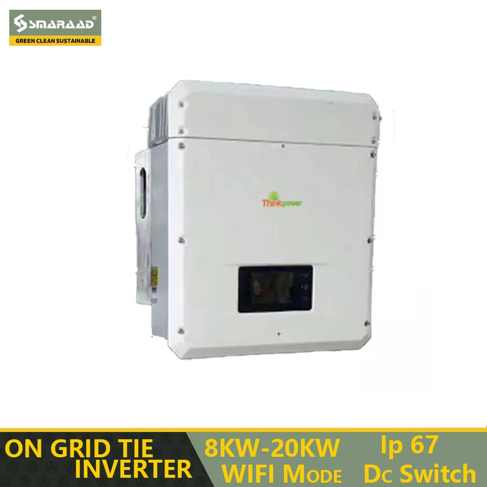 

Solar Power On Grid 8000W 10000W 8KW 10KW 15kw 20kw Input MPPT Waterproof IP65 Grid Tie Solar Power Inverter with Wifi DC Switch