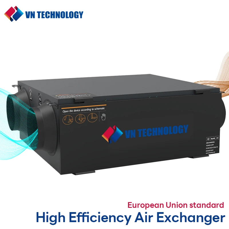 

500m³/H Air Volume, Fresh Air System, Commercial Ventilation Fan, Air Filter, Fresh Air Machine, Indoor Ventilator 30-200㎡