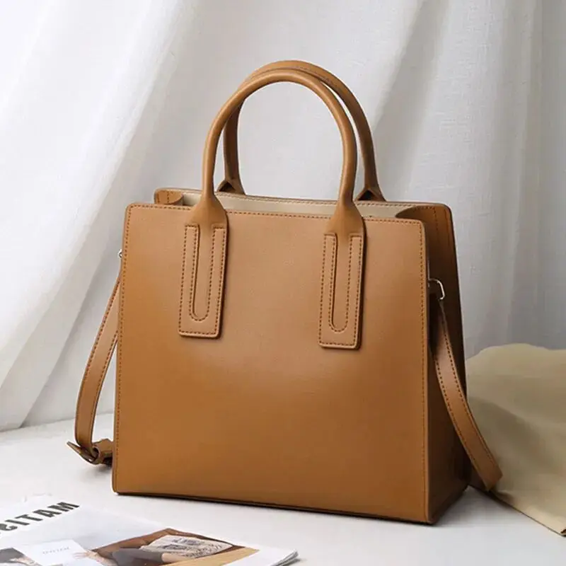

Leather Women Bag Luxury Handbag Famous Brand Fashion Large Capacity One Shoulder Bag