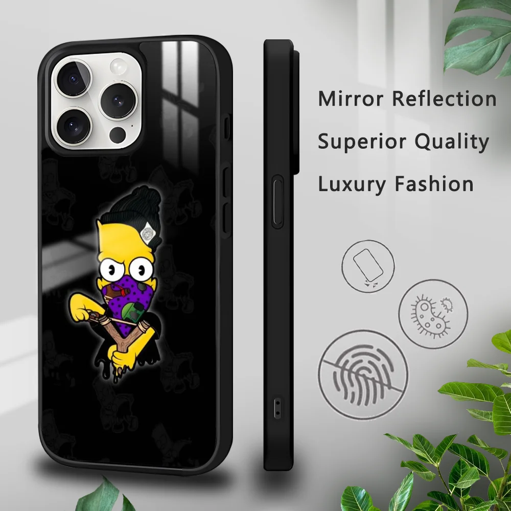 Чехол для телефона S-SimpsonS с забавным мультяшным рисунком iPhone 16 15 14 13 12 11 Pro Xs Max Mini Plus