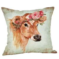 horse animal printed outdoor throw pillow covers square garden cushion pillowcase decorative sofa cushion cover 4545 cm