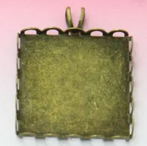 10x Silver Silver/Antique Bronze Pendant 