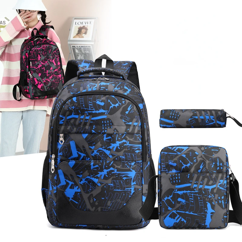 

Students Multi-color Camo Backpack Men's and Women's Same Style Junior High School Computer Bag Travel Backpack