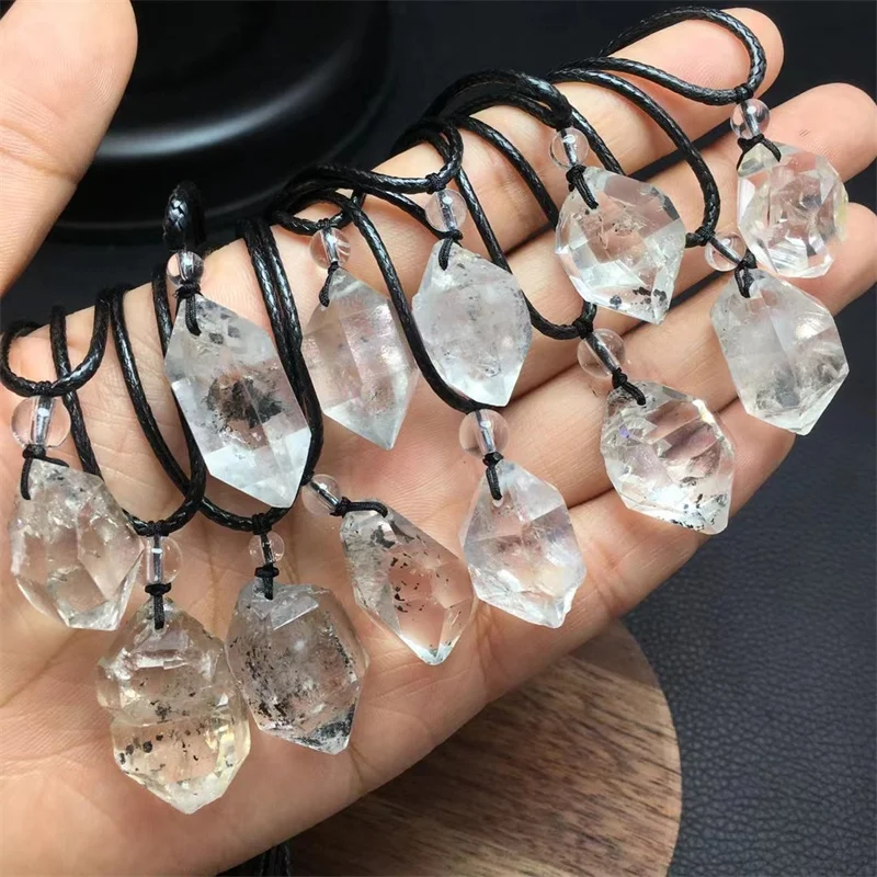 Натуральные алмазные подвески Herkimer ювелирные изделия ожерелье сделай сам