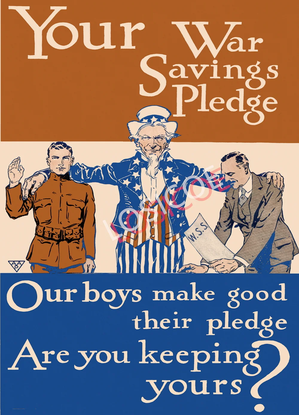 

YOUR WAR SAVINGE PLEDGE! WW II Wallpaper Wall Art Painting War Military Art Poster Vintage Kraft Paper Drawing Wall Stickers