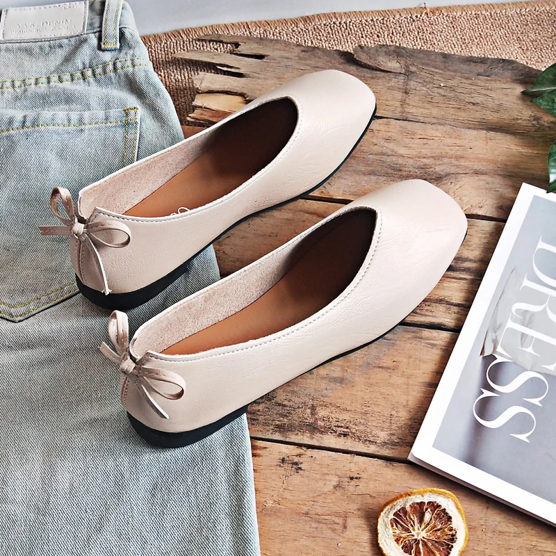 

Туфли женские без шнуровки, лоферы, Повседневная пластиковая обувь, на плоской подошве, с узелком-бабочкой, 2023