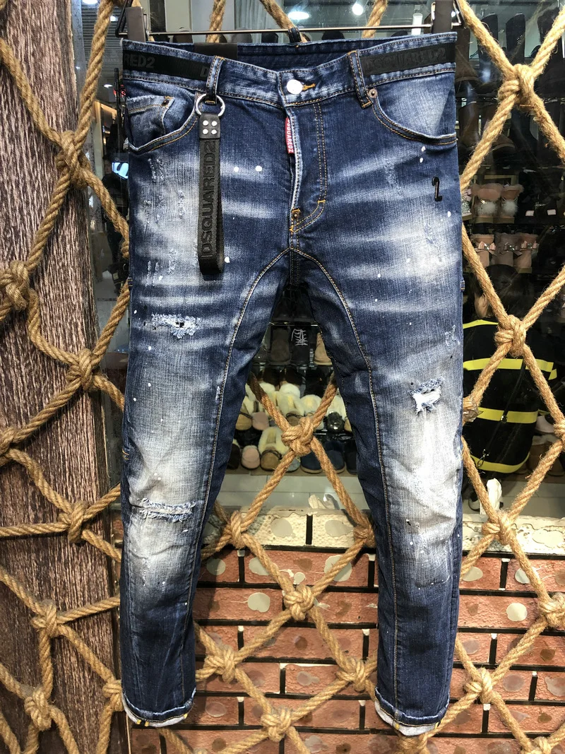 

2022FW NEW DSQUARED2 WOMEn/Man Ripped Jeans Biker Jeans Outwear Men Trouser A215