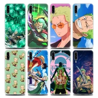 anime one piece zoro pirate clear phone case for samsung a70 a70s a40 a50 a30 a20e a20s a10 a10s note 8 9 10 20 soft silicone