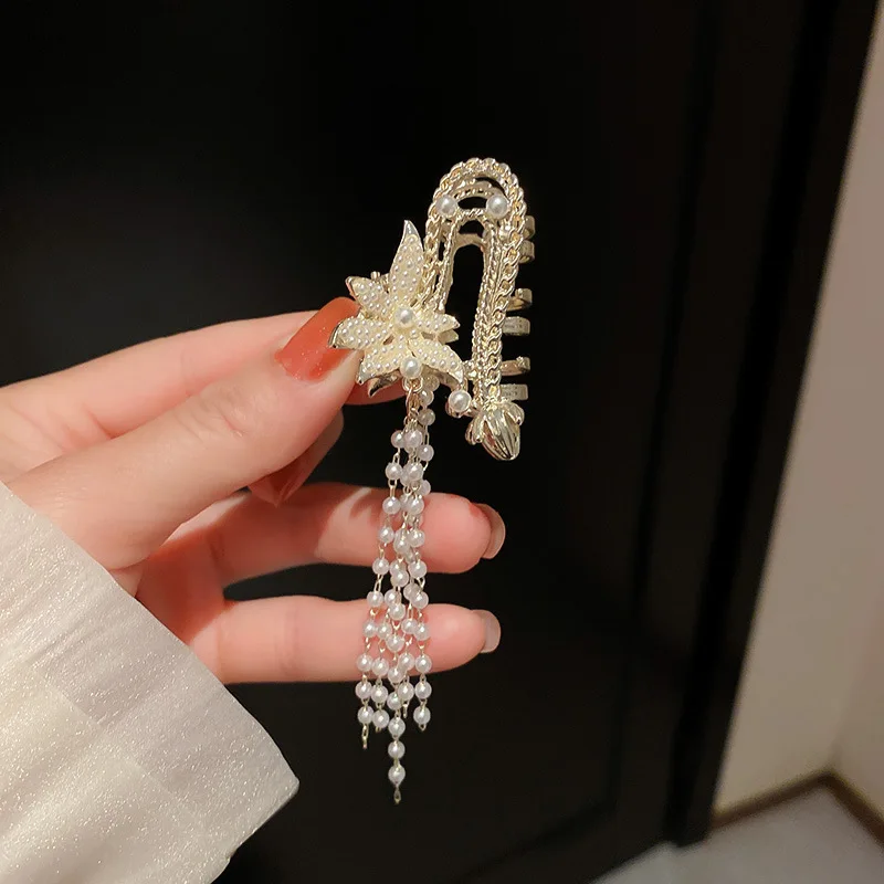 Женское украшение с длинной кисточкой жемчугом