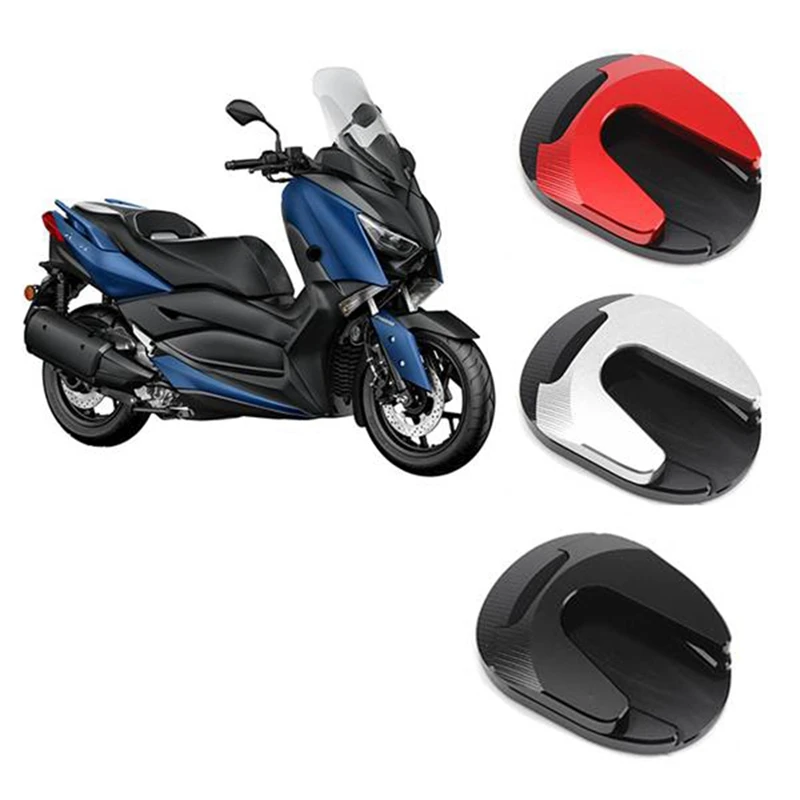 

Motorcycle Enlarged Foot Support Pad Foot Side Extension Kickstand Pad for YAMAHA XMAX 125 250 300 XMAX300