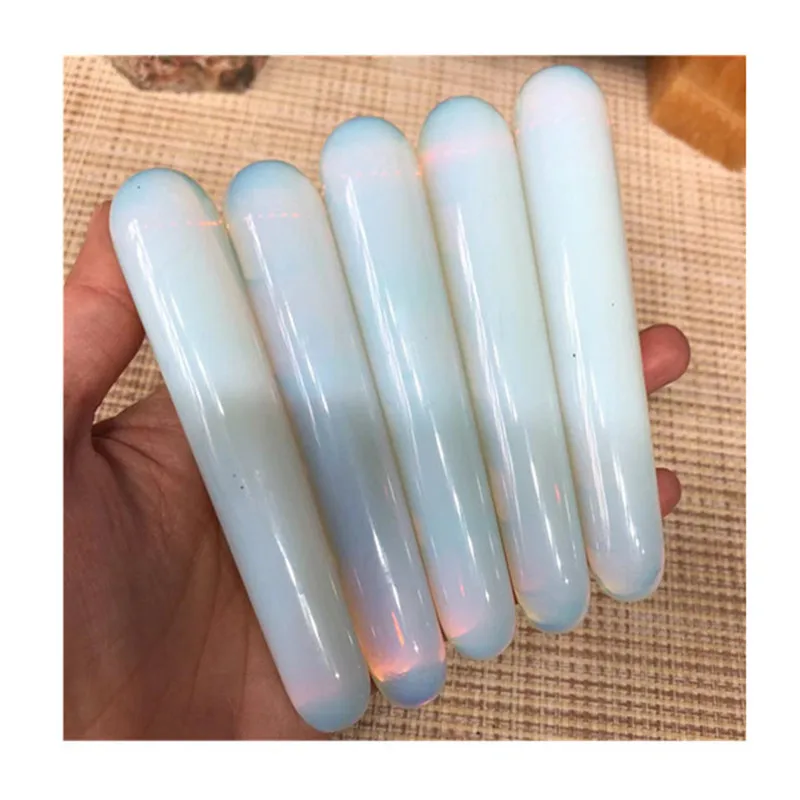 

Hand Carved White Opal Massage Wand Crystal Stones For Gifts