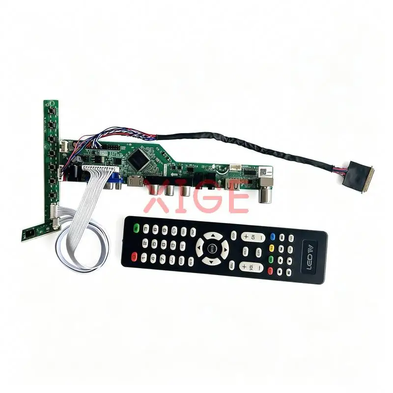 Фото Плата контроллера, совместимая с BT140GW01 BT140GW03 BT140GW02 BT140GW04, 1366x768, LVDS-40 Pin, USB+AV+VGA+HDMI, комплект для самостоятельной сборки экрана ноутбука 1366*768 №1