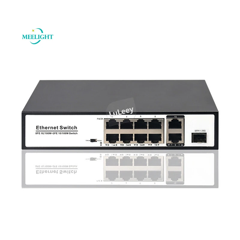 Стандартный 8 + 2 Gigabit POE 10 портовый коммутатор цифровые камеры беспроводной