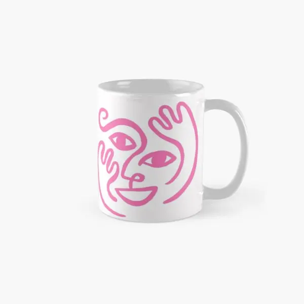

Классическая кружка Happy Pink с принтом, круглая чашка для кофе и чая, подарочная посуда для напитков