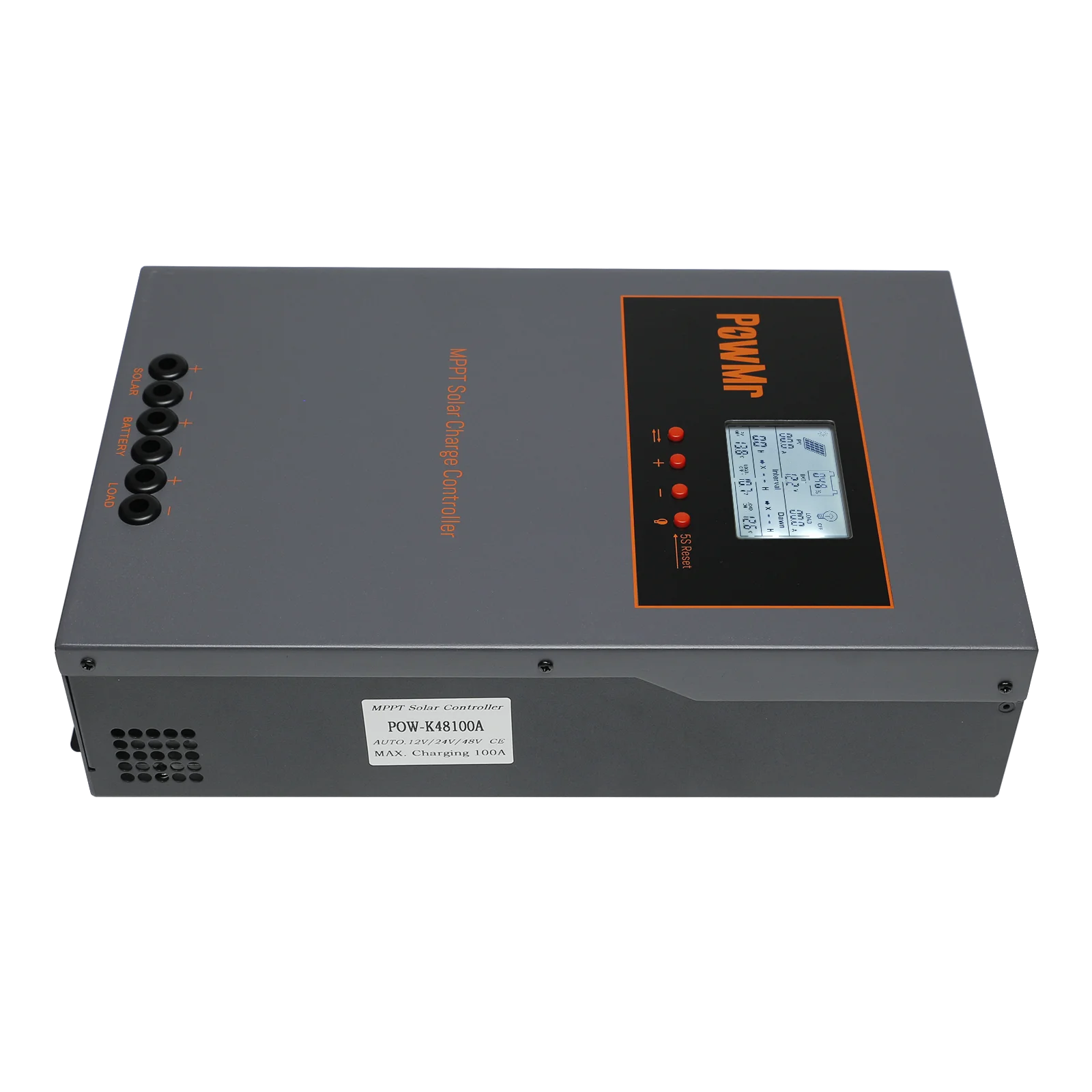 PowMr Китайская фабрика 100A 12/24/48V DC Солнечный контроллер Автоматически