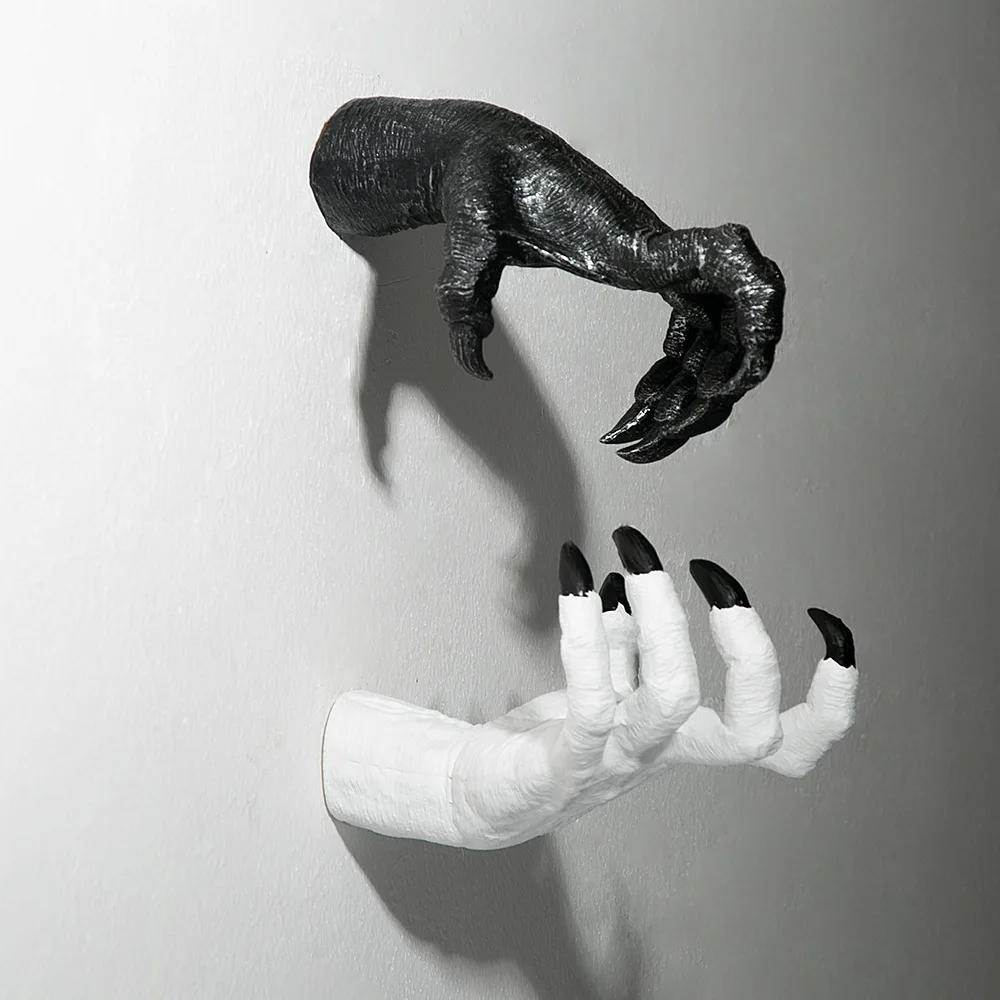 Настенное украшение из смолы когти дьявола ручной органайзер скульптура