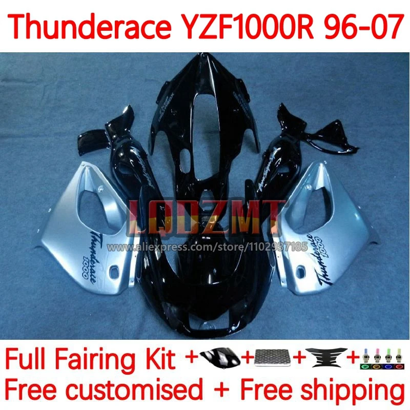 

Silver black Fairings For YAMAHA Thunderace YZF1000R YZF 1000R YZF-1000R 96 97 98 99 00 01 2002 2003 2004 2005 2006 2007 8No.1