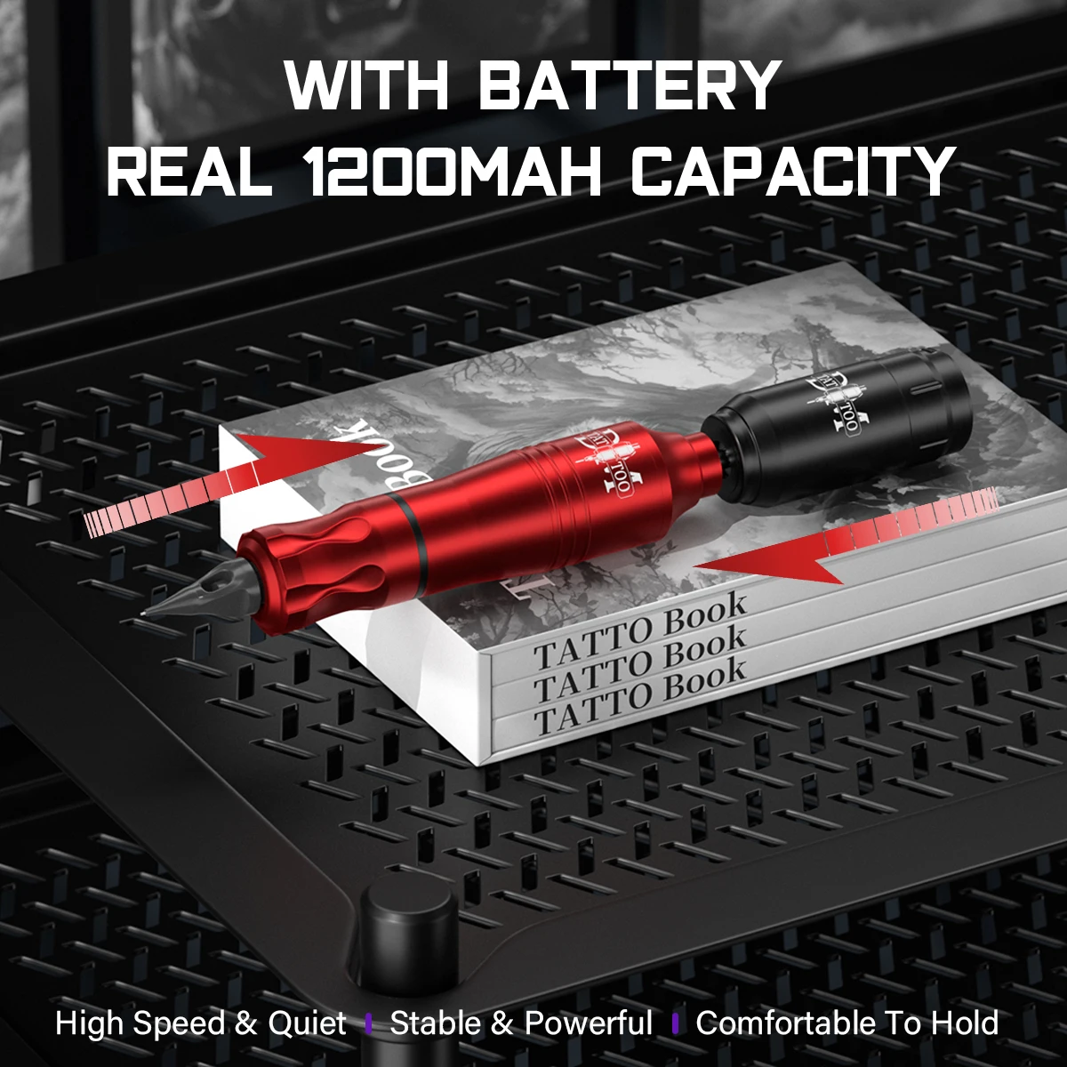 Набор для тату-машинки беспроводной 1200 мАч