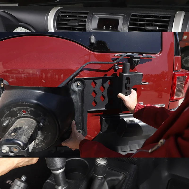 

Black Stainless For Toyota FJ Cruiser 2007-21 Car Tailgate Flagstaff Bracket Flagpole Base Car Accessories Exterior Modification