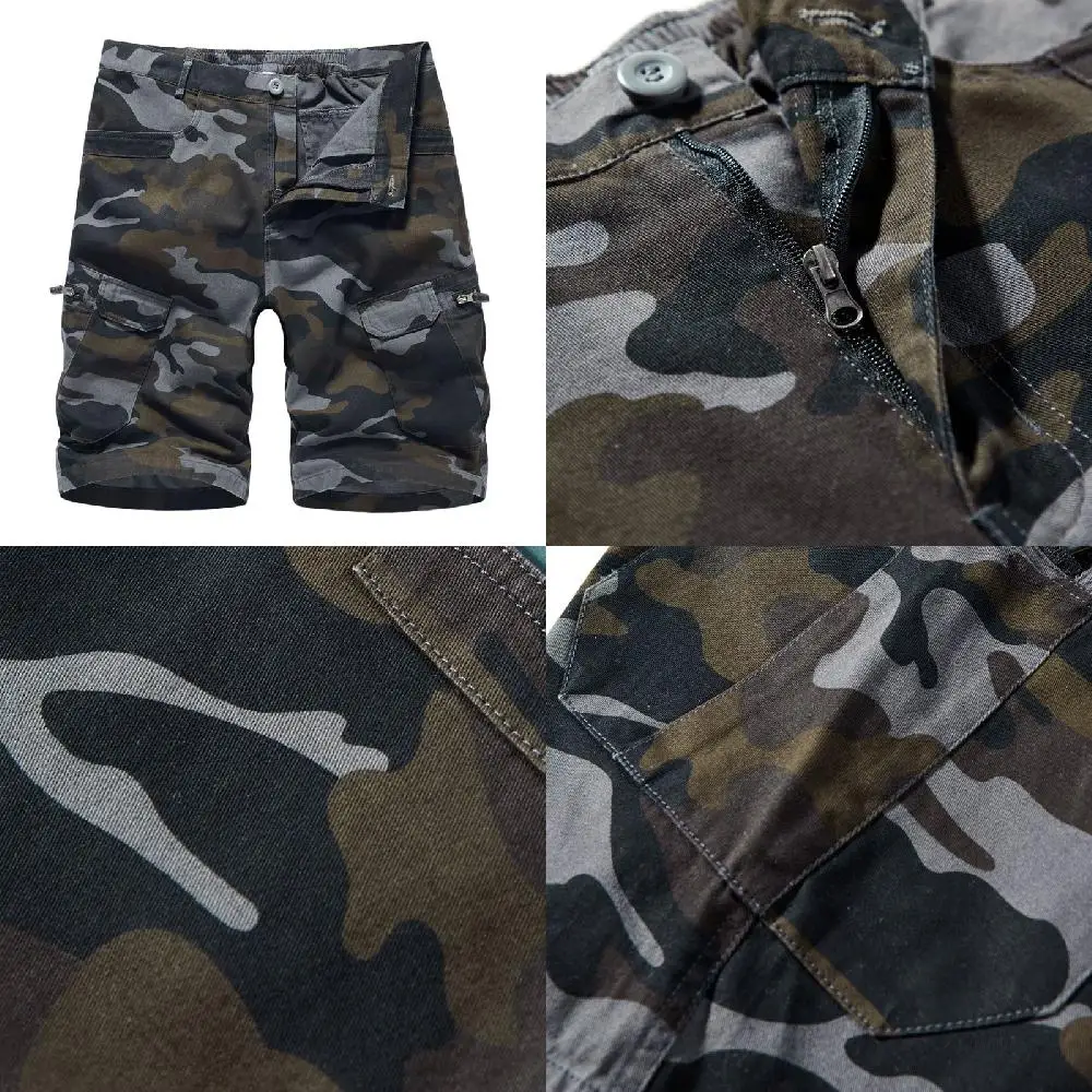 

New Stylish, Classic Fit Cropped Cargo Shorts For Boys With Multiple Pockets, Zipper and Button - 156 Characters