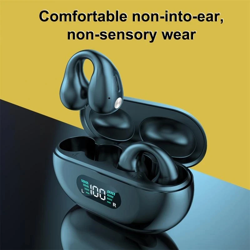 

New YYK-Q80 Bluetooth 5.3 Earphones True Wireless Headphones With Mic Button Control Noise Reduction Earhooks Waterproof Headset